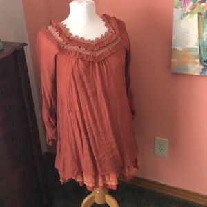 Burnt orange casual dress